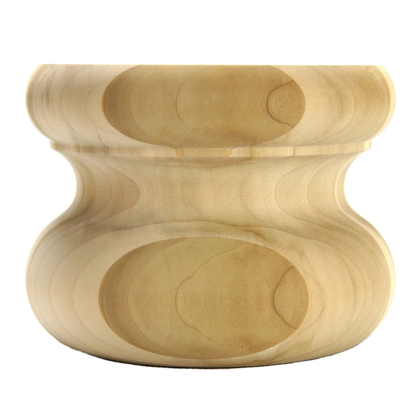 Turned Bun Feet - Style 77 - 4-1/2"H - Species:Poplar